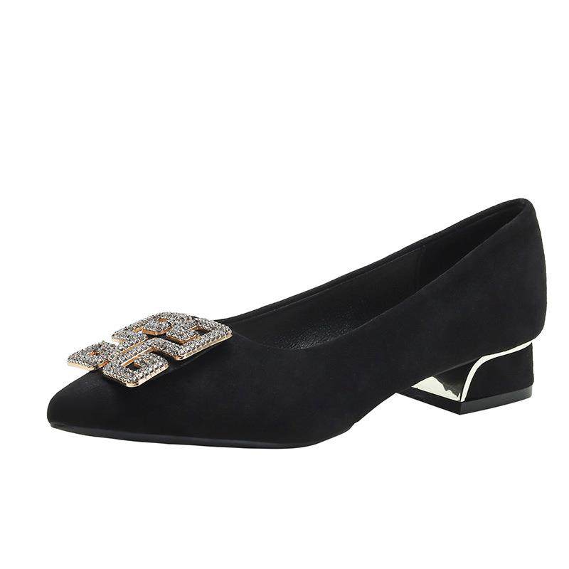 尖头单鞋女2026春秋季新款平底豆豆鞋韩版时尚浅口仙女妈妈鞋定制,淘宝优惠券,粉丝福利购,淘宝优惠卷