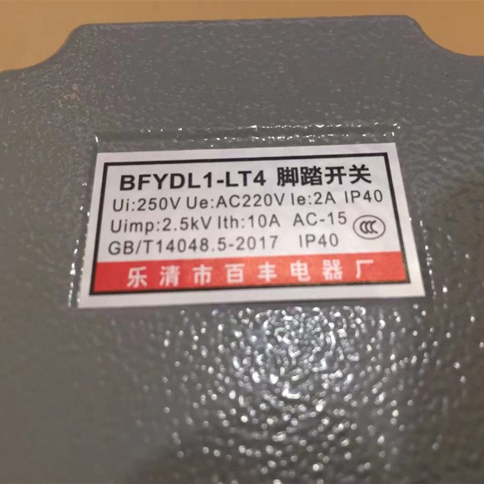 脚踏开关 BFYDL1-LT4 乐清市百丰电器厂 正品 - 图0