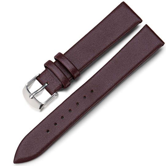 Master Niu plain smooth leather watch strap