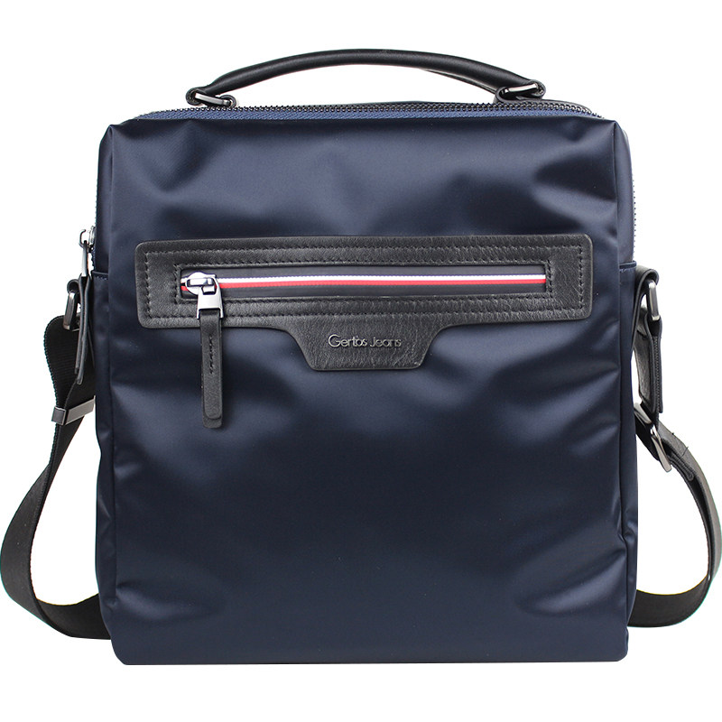 尼龙帆布包男斜挎大容量竖款单肩包 GERTOS歌尔特斯男包总店男士包袋