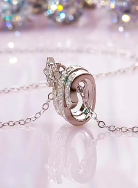 进口D色莫桑石流星项链