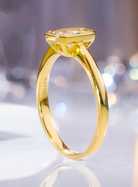 方糖戒指镶嵌进口莫桑钻