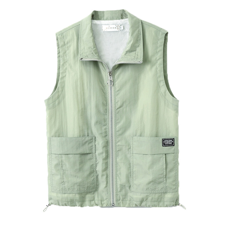 春夏中年外穿单薄户外网眼速干马甲 千千言服饰马夹