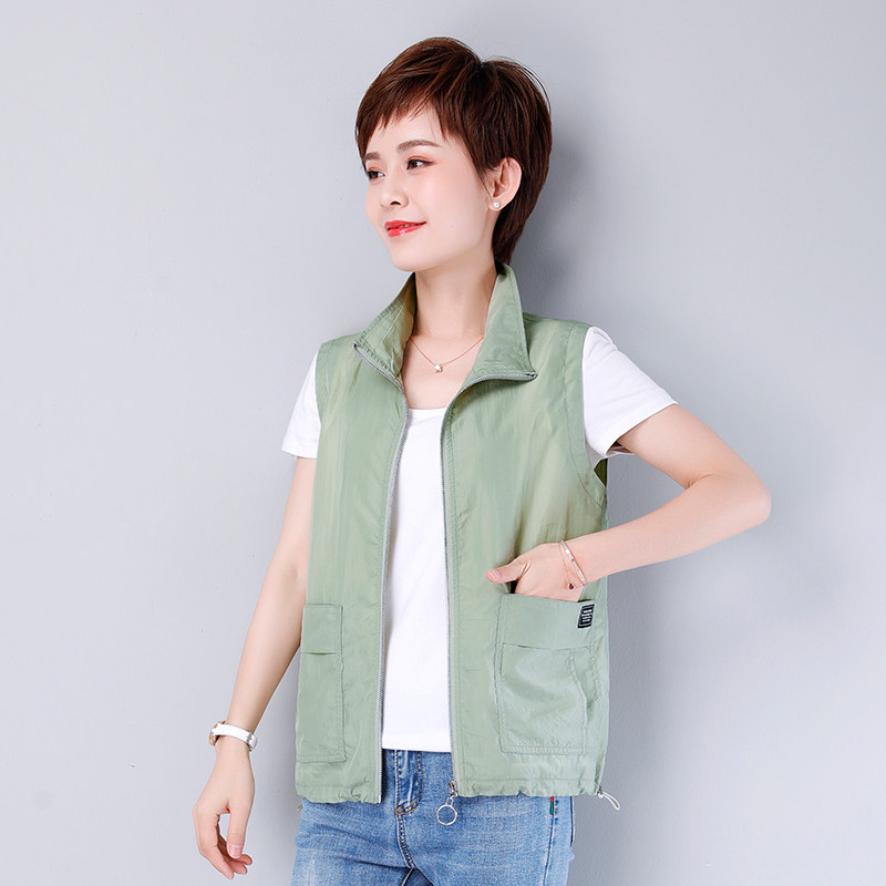 春夏中年外穿单薄户外网眼速干马甲 千千言服饰马夹