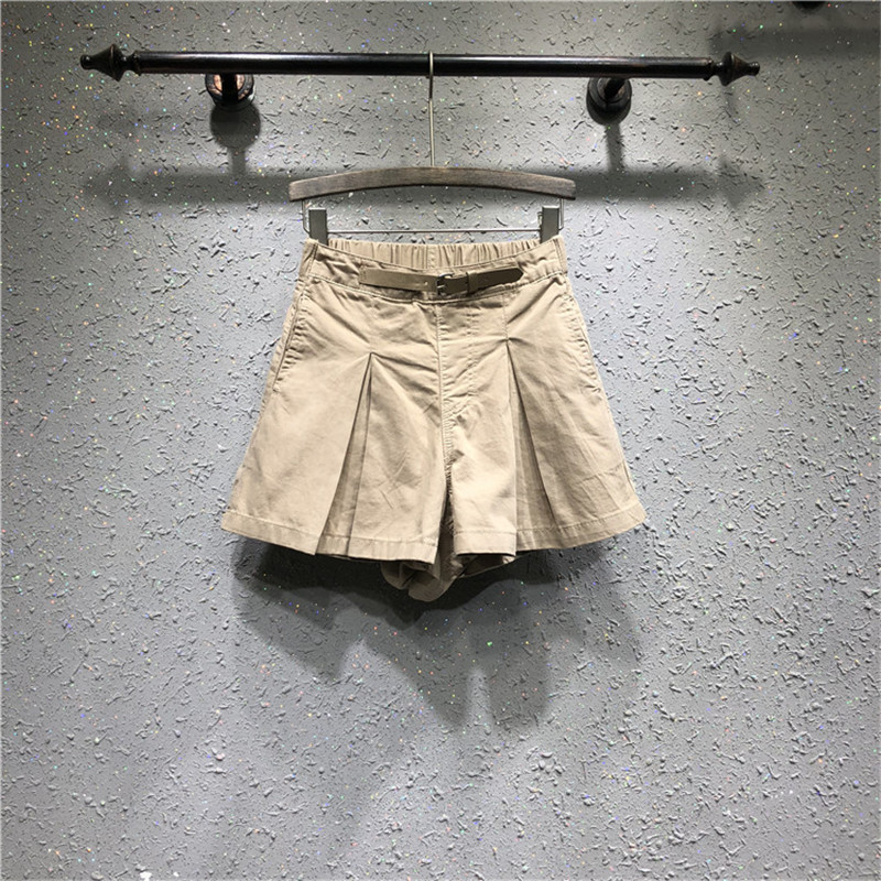 欧洲站2022夏季新款休闲裙裤女宽松五分高腰显瘦a字阔腿裤短裤潮
