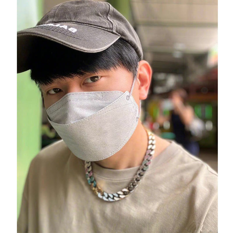 珐琅彩色拼接古巴嘻哈潮牌感锁骨链 欧雅施项链