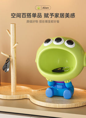 大嘴三眼仔入户门收纳装饰摆件