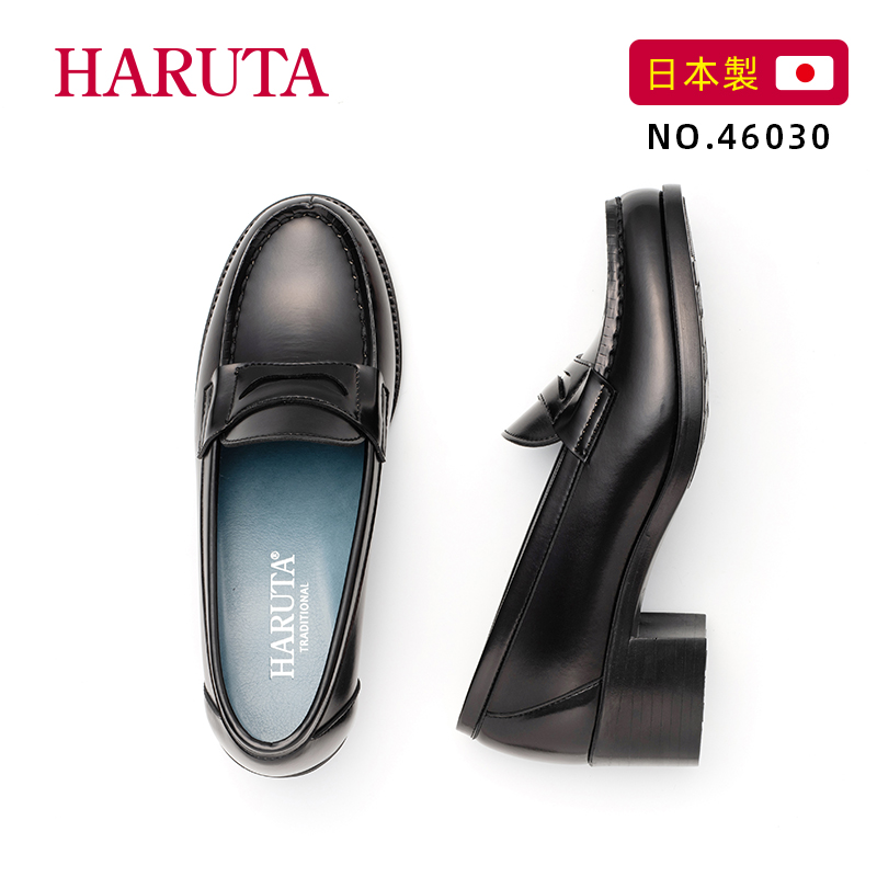 Haruta46030日系粗跟单鞋女学生百搭英伦风小皮鞋乐福鞋jk制服鞋