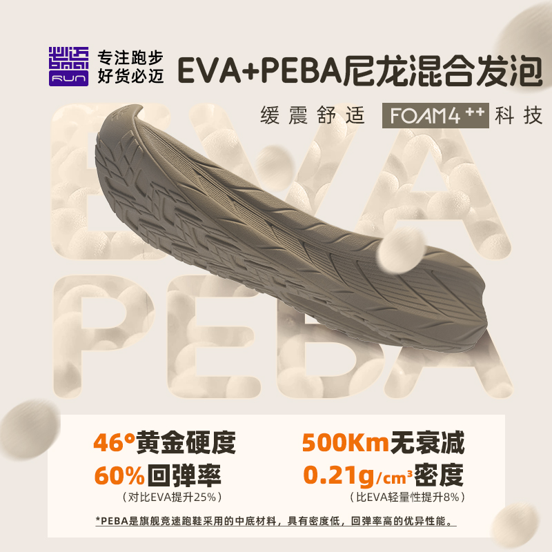 必迈远征者漫步跑鞋男女一脚蹬轻便快走鞋透气软弹缓震慢跑运动鞋 - 图2