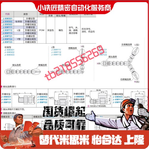万向曲管J-XWY11-2 4-X5X10X15X20X30-1 2 3 4-Y10-S1 R1 R2 P1 - 图0