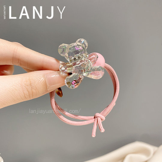 Exquisite transparent bear children's head rope