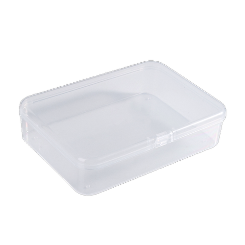 日式卡片收纳盒透明桌面名片杂物装小卡的盒子塑料卡片办公整理盒 - 图3