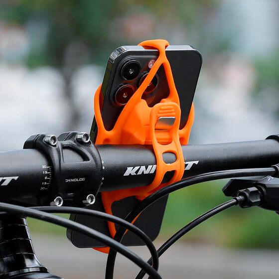 Multifunctional bicycle silicone mobile phone holder