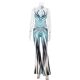 Backless halterneck strappy hip-hugging jumpsuit