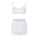 Two-piece set of pure lusty ear-hemmed bubble shorts