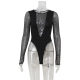 Sexy European and American girls mesh stitching design jumpsuit