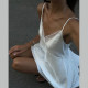 European and American sexy hotties V-neck backless satin dress