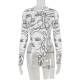 High Street Hot Girl Temperament Abstract Slim Fit Jumpsuit