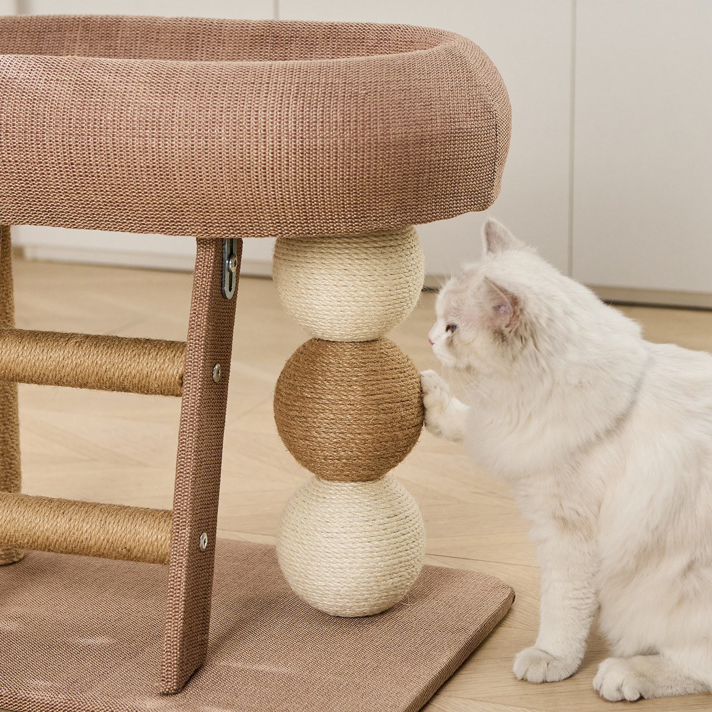 猫窝猫爬架一体剑麻柱小型猫抓板不占地四季通用猫抓柱幼猫咪玩具,淘宝优惠券,粉丝福利购,淘宝优惠卷