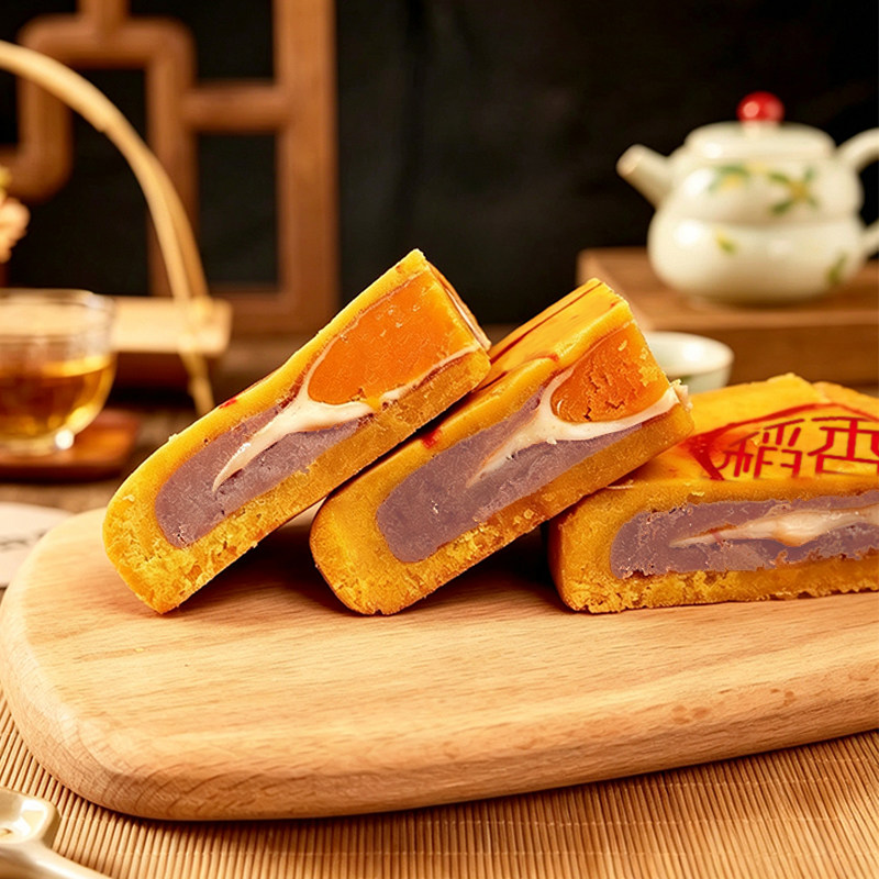 稻香村团圆大月饼礼盒+礼袋装500g
