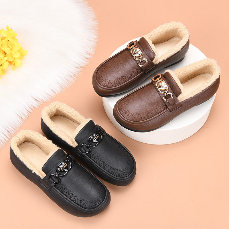 老北京棉鞋女冬外穿2025新款加绒加厚乐福鞋时尚保暖豆豆鞋,淘宝优惠券,粉丝福利购,淘宝优惠卷