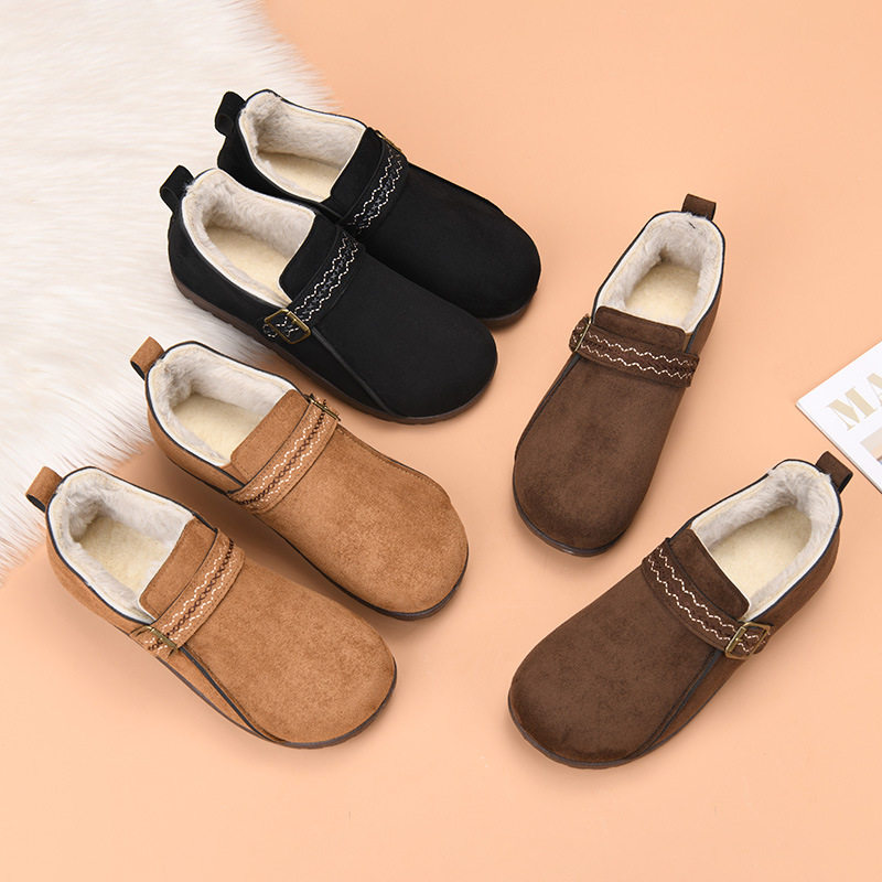 加绒勃肯鞋女2025冬季新款舒适保暖棉鞋复古休闲懒人豆豆鞋,淘宝优惠券,粉丝福利购,淘宝优惠卷