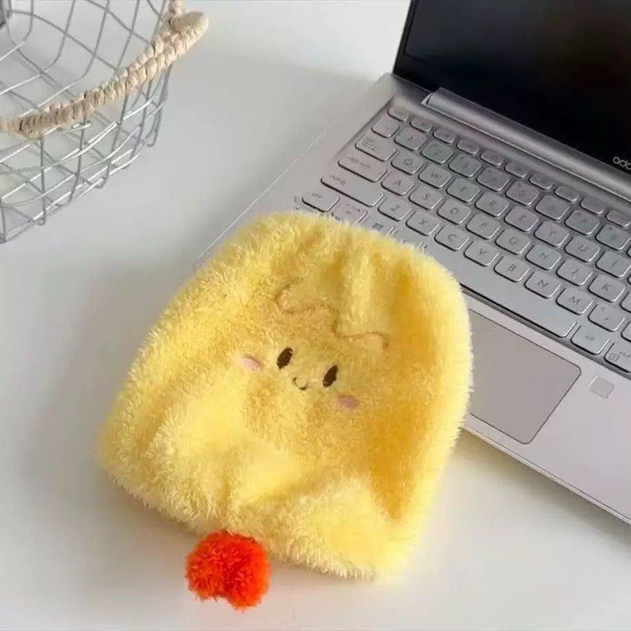 可爱小黄炸虾袖套毛绒女秋冬羽绒服学生上课办公室护袖防脏袖套袖,淘宝优惠券,粉丝福利购,淘宝优惠卷