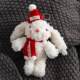 Lop-eared rabbit plush doll doll car keychain bag pendant best friend car birthday gift Christmas