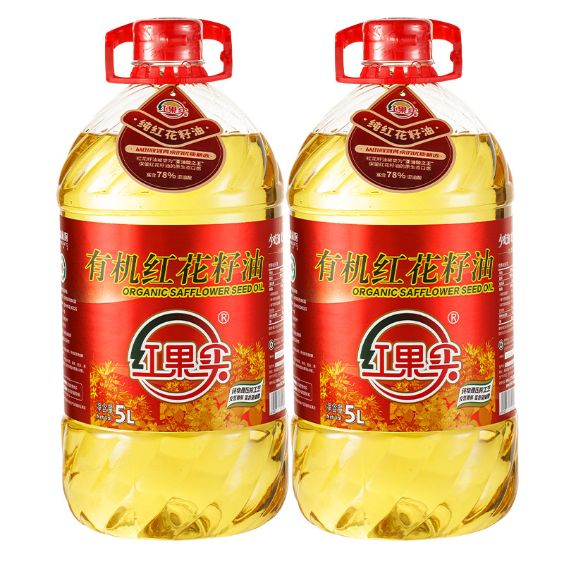 红花籽油新疆红果实有机5L*2瓶物理压榨一级有机食用健康植物油,淘宝优惠券,粉丝福利购,淘宝优惠卷