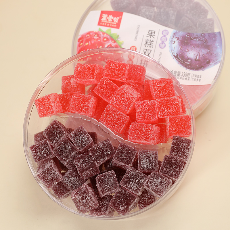 董老板网红泰芒了芒果味榴莲味多个双拼口味软糕软糖盒装糖果零食 - 图3