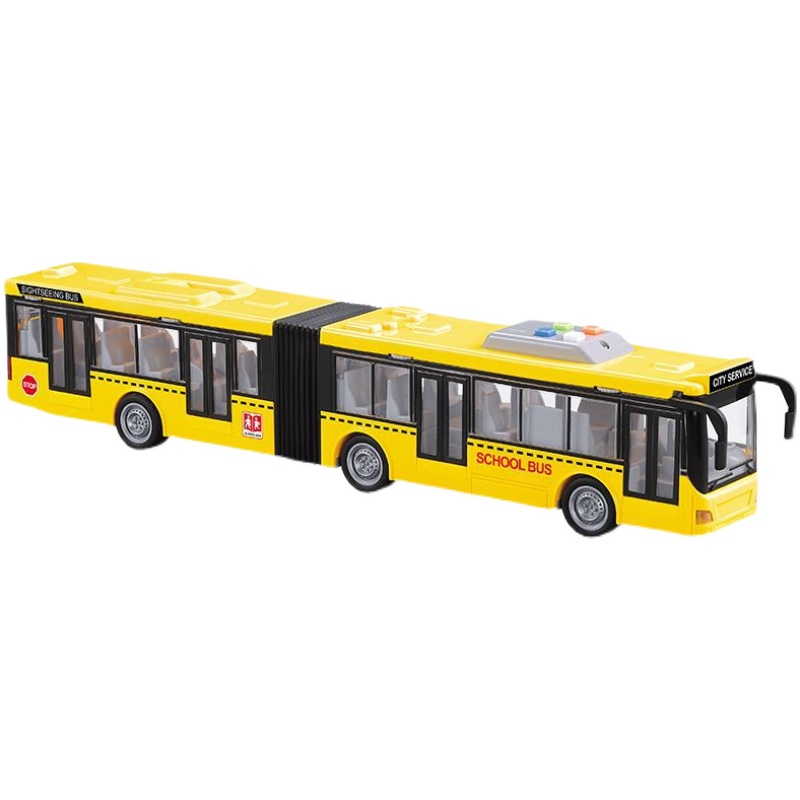 儿童双层公交车玩具大号开门公共汽车模型惯性宝宝校车大巴士男孩