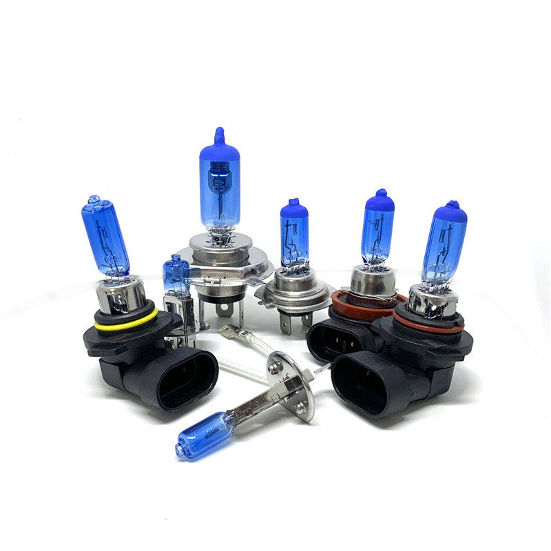 汽车灯泡大灯超白光卤素h1h4h7h3h11 9005 9006雾灯近光远光灯12v