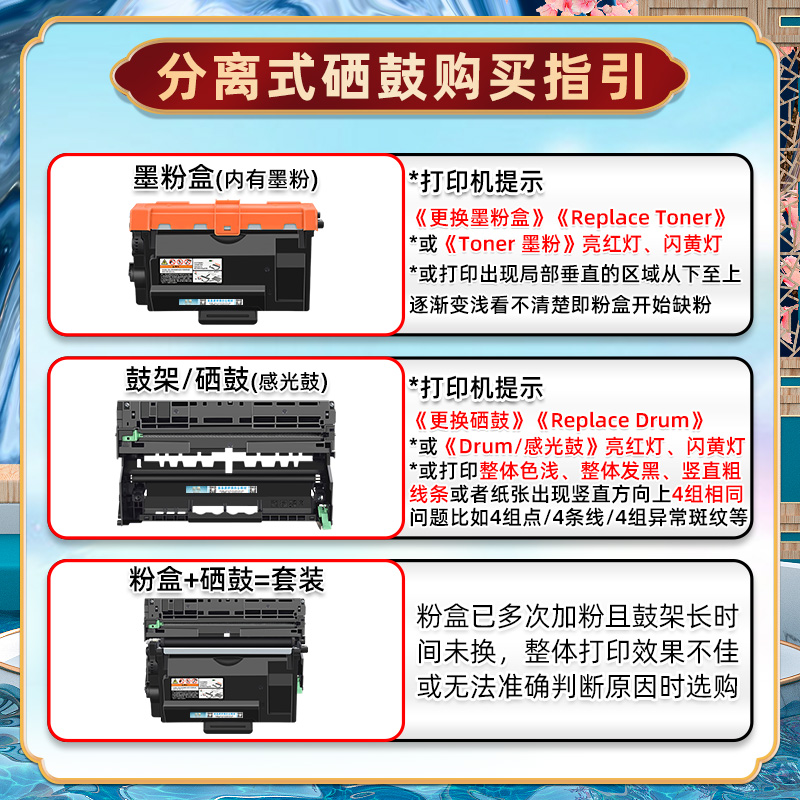 tn3435易加粉墨盒dr3450鼓架适用兄弟牌MFC-8530DN激光打印机MFC8535DN硒鼓mfc8540dn粉盒碳粉匣磨合晒鼓墨仓 - 图3