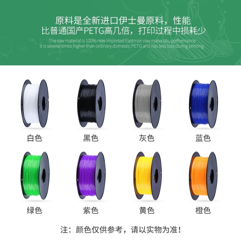 普伟 PW-PETG 3D打印机耗材PETG材质打印耗材1.75mm 品质保障 - 图0