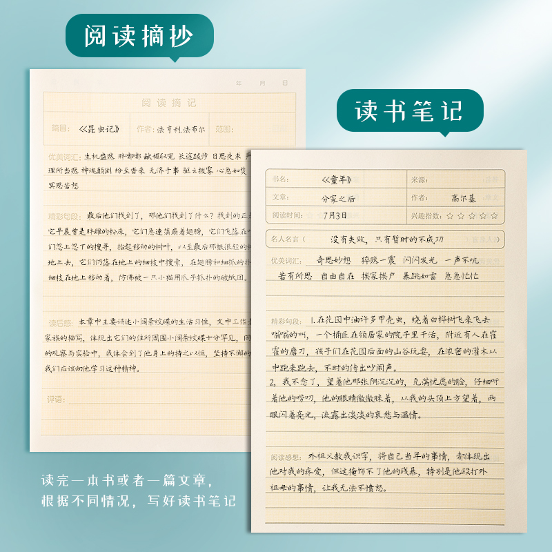 长江CJP防近视读书笔记本语文摘抄本摘记小学生摘录阅读笔记本一年级记录专用好词好句摘抄本二年级日积月累-图1