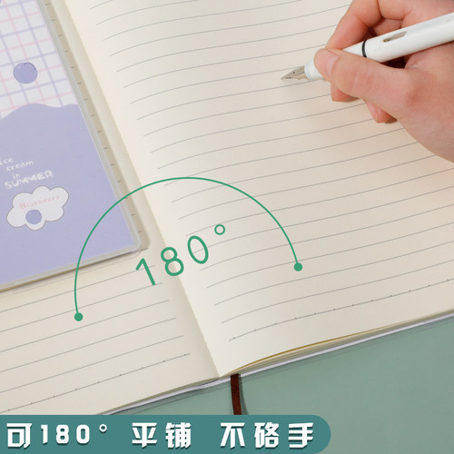 卡通胶套本B5简约加厚笔记本记事本大学生考研用本子A5文艺小清新日记本记录本可爱少女心软抄本作业练习本 - 图2