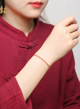 小红绳手链简约大气男女