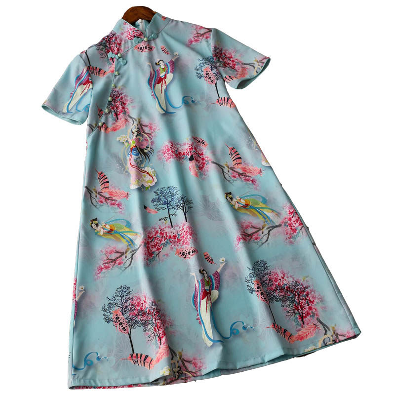 孕妇旗袍怀孕期夏年轻款改良连衣裙 佳苑蝶旗袍