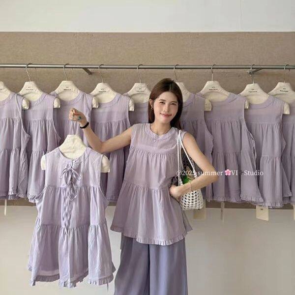 ເສື້ອຢືດ Babydoll ແຂນຍາວແບບຜູກມັດແຂນສຳລັບຜູ້ຍິງ