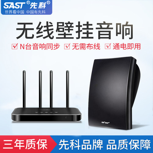 先科无线蓝牙壁挂音响店铺专用挂壁墙式餐厅超市音箱广播背景音乐 - 图1