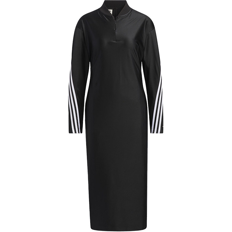 Adidas阿迪达斯正品W SGY DRESS女士侧开叉优雅长袖连衣裙JF6666,淘宝优惠券,粉丝福利购,淘宝优惠卷
