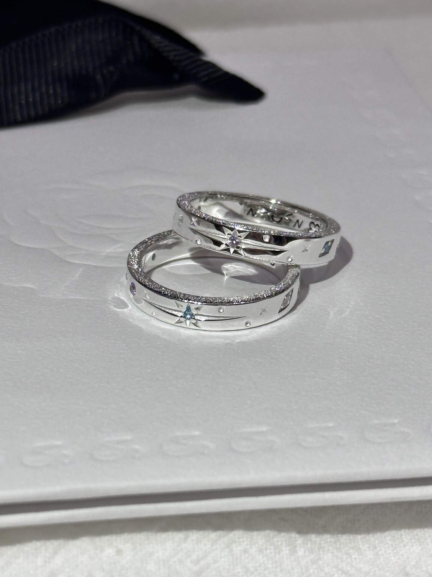Bell custom/fish to star couple ring s925 sterling silver closed ring anniversary gift for girlfriend