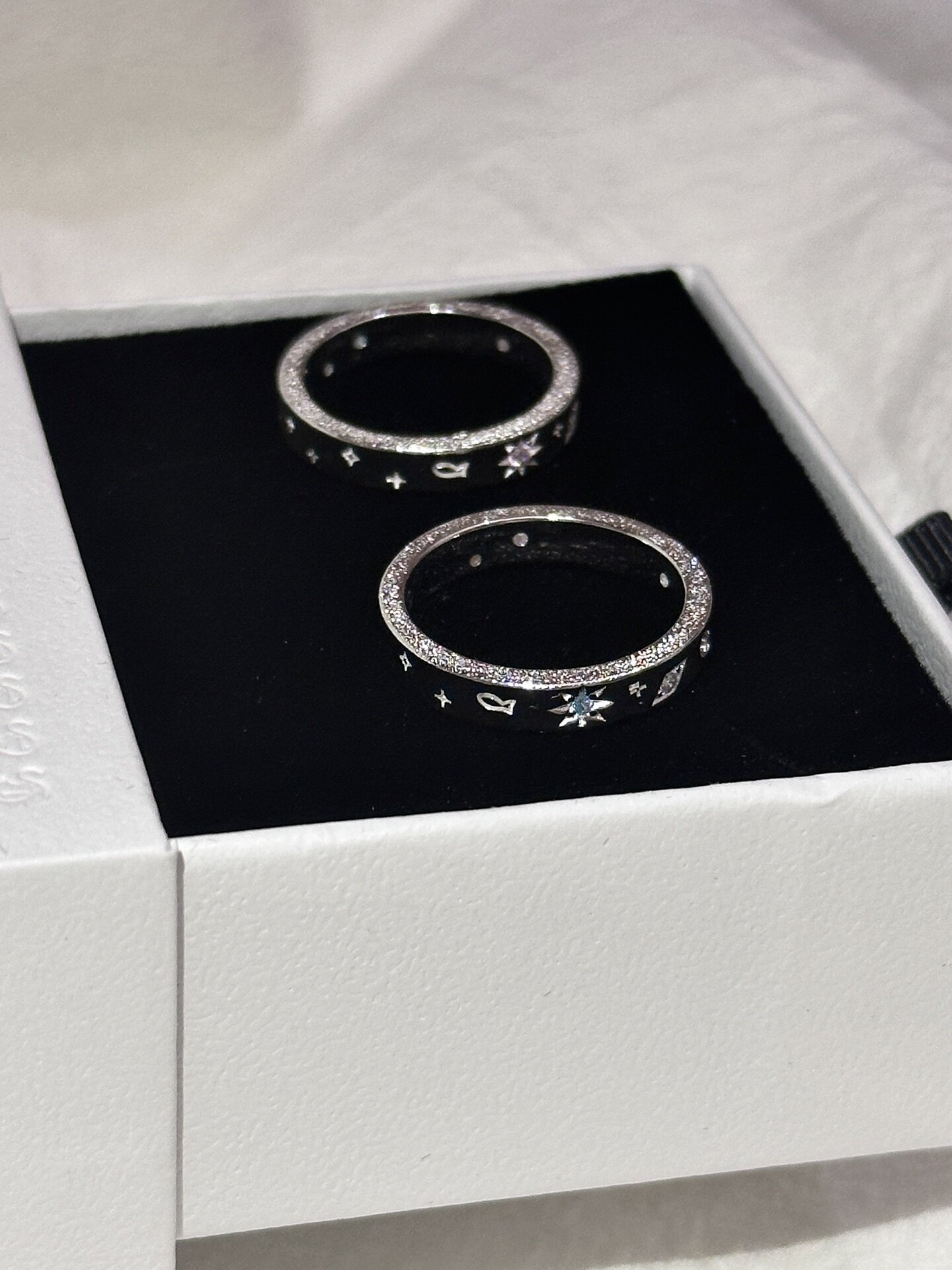Bell custom/fish to star couple ring s925 sterling silver closed ring anniversary gift for girlfriend