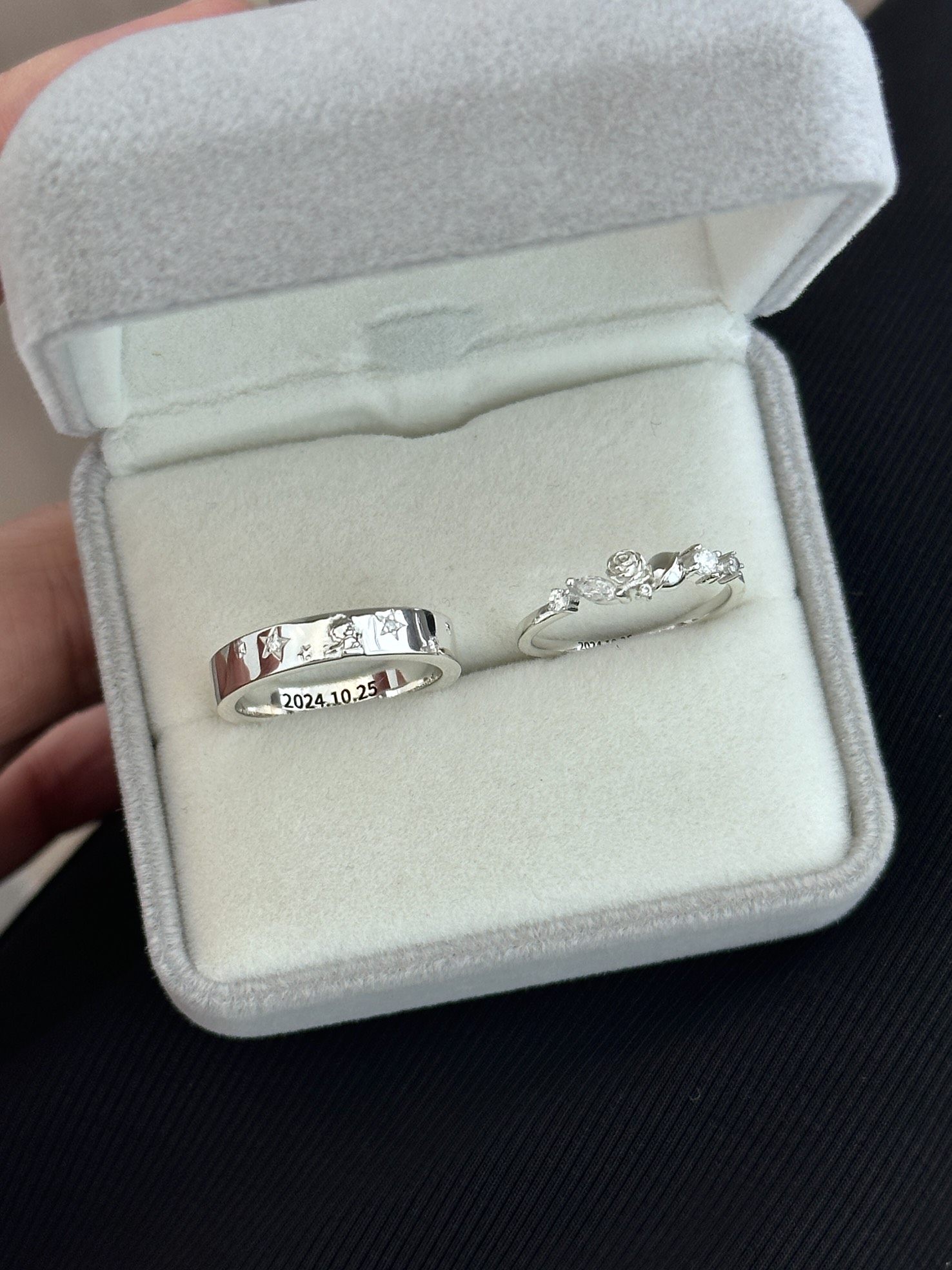 Bell定制/小王子与玫瑰花情侣对戒s925纯银闭口纪念日礼物送女友,淘宝优惠券,粉丝福利购,淘宝优惠卷