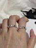 Bell custom/fish to star couple ring s925 sterling silver closed ring anniversary gift for girlfriend
