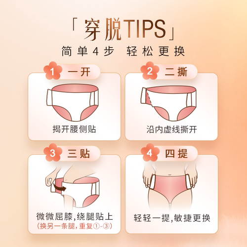 洁柔朵蕾蜜安睡裤零感吸裤型卫生巾安心裤经期用超薄透气无感防漏 - 图3