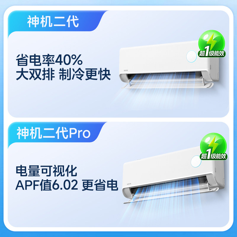 华凌空调1.5匹超省电一级智能家用挂机壁挂式变频官方旗舰店正品