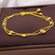 Vietnamese alluvial gold anklet for women with gold-plated transfer beads simulation