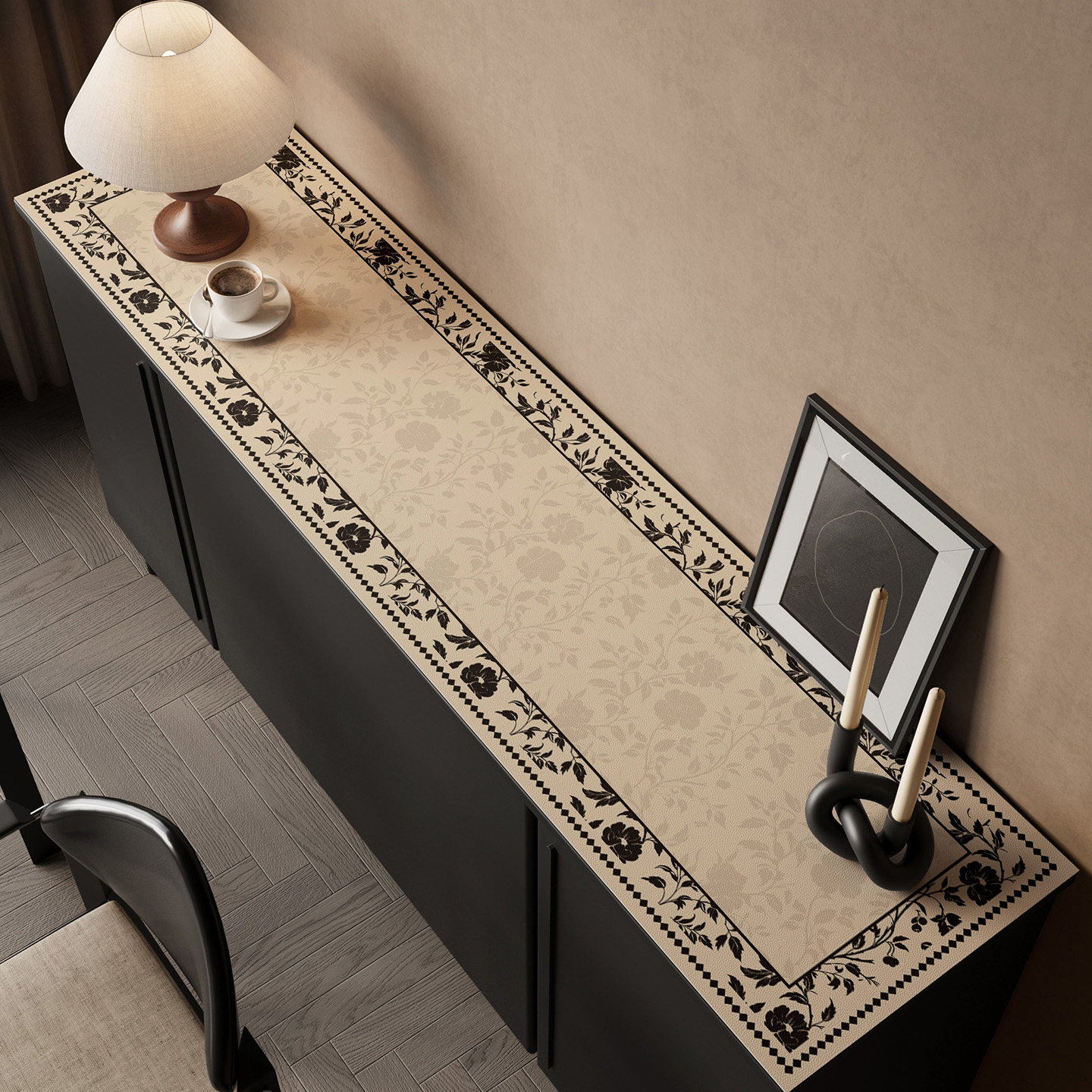 中古风桌垫电视柜台面保护垫防水防油免洗餐边柜玄关鞋柜酒柜垫子,淘宝优惠券,粉丝福利购,淘宝优惠卷