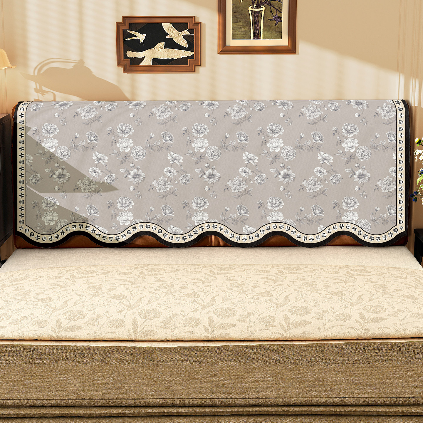 床头靠背盖巾一片式防猫抓2025新款四季通用高级感防尘遮丑神器,淘宝优惠券,粉丝福利购,淘宝优惠卷